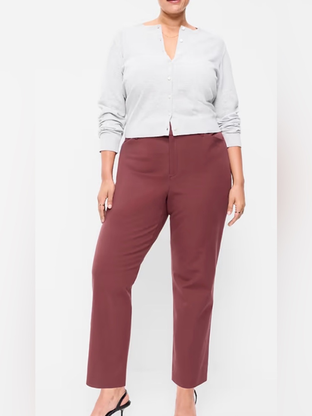 Old Navy High-Rise Pixie Straight-Leg Rust Colored Pants Size 22 NWT
